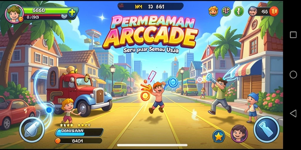 Tampilan gameplay 66D yang seru dan menantang