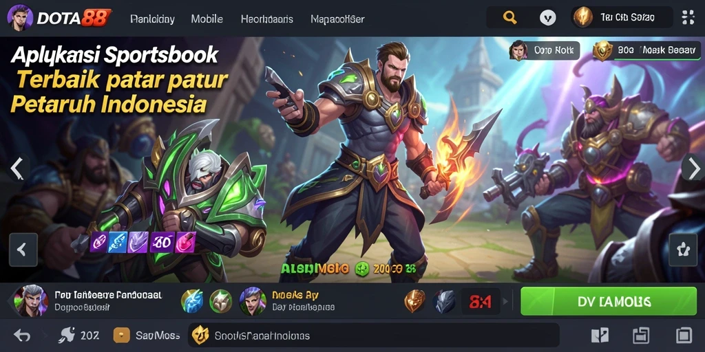Screenshot utama DOTA88 menunjukkan antarmuka taruhan yang menarik.