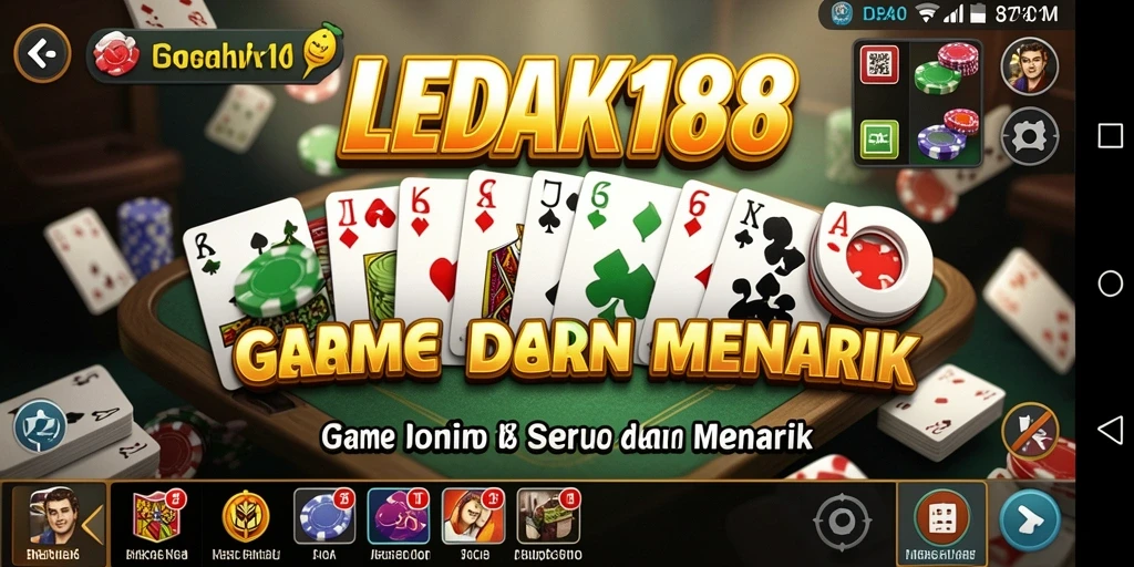 Tampilan gameplay seru dalam permainan Domino LEDAK188.