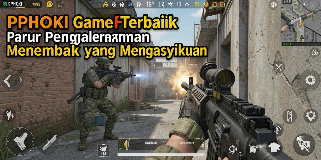 Screenshot gameplay PPHOKI dengan aksi tembak-menembak yang intens.