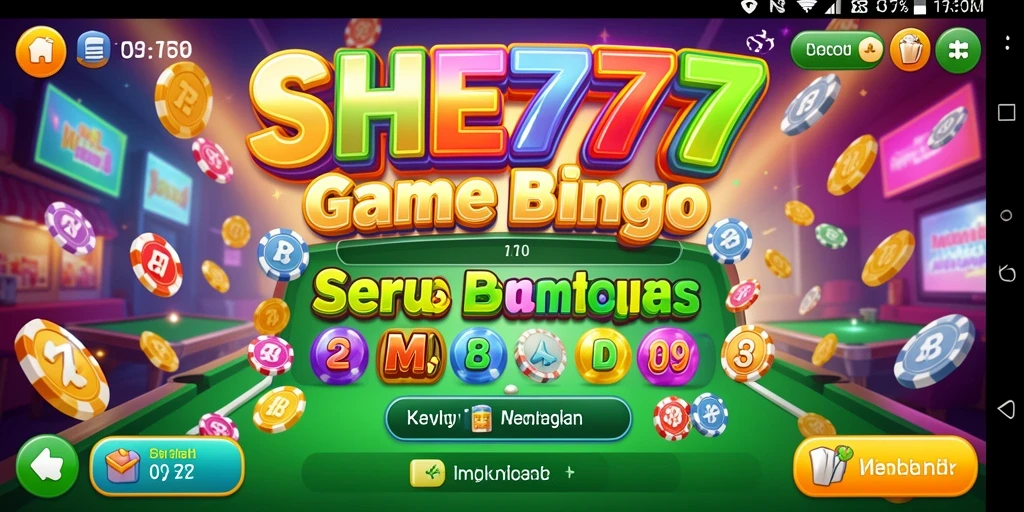 Screenshot gameplay SHE777 menampilkan suasana Bingo yang mendebarkan.